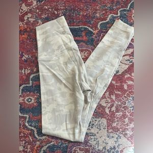 White gray camo Lululemon leggings